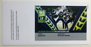 Tarjeta de colección 2015 Seattle Seahawks 12th Man con titular de boleto de temporada - ¡¡Como nueva!!! - Imagen 1 de 1