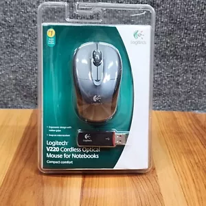 Logitech V220 Cordless Optical Mouse for Notebooks Black & Grey Mouse - Picture 1 of 3