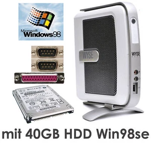 Mini PC Wyse V90 1GHz 2x RS-232 Serial LPT Parallel 40GB IDE HDD Windows 98 V345 - Picture 1 of 1