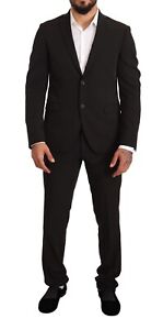 DOMENICO TAGLIENTE Suit Black Polyester Slim 2 Piece Set EU50/ US40 / L RRP $960