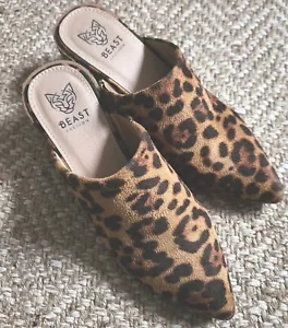 Beast Fashion Animal Print Heeled Mules Womens Size 6.5 (S2) - Picture 1 of 11