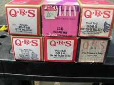 PLAYER PIANO MUSIC ROLL LOT OF 6 (QRS, Aeolian Branded Rolls Original Boxes)