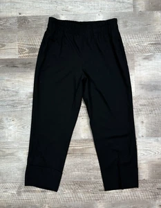 AKRIS Punto Flat Front Cuffed Crop Leg Wool Trouser Black Pants Side Zip Size 8 - Picture 1 of 12
