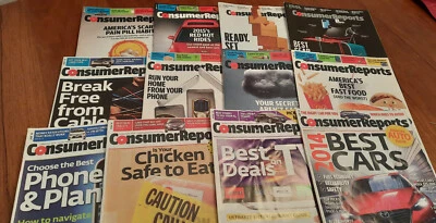 2014 CONSUMER REPORTS MAGAZINE 12 Issues Full Year BEST WORST CARS SUV's TRUCKS - Imagem 1 de 4