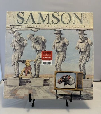 SAMSON Shock Tactics LP Record on RED VINYL - 700 Bruce Dickinson NM/NM - Image 1 of 4