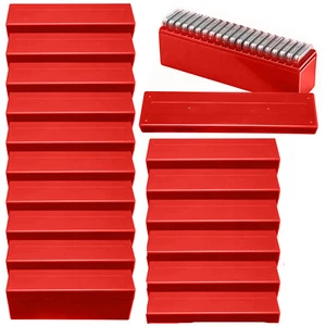 15PACK Storage Box Plastic Case For 20 Certified PCGS NGC Slabs Coin Holders Red - Picture 1 of 10