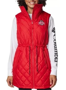 Columbia Ohio State Buckeyes Red CLG Crested Peak Mid Vest Women’s Size Large - Picture 1 of 6