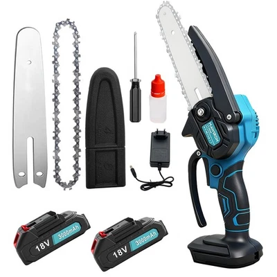 TEETOK 6" Akku Kettensäge Motorsäge 3000W Mini Elektro kettensäge Für 18V Makita Akkus