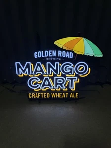 🔥 Mango Cart Golden Road Brewing Beer LED Bar Sign Light Not Neon Or Tap Handle - Picture 1 of 6