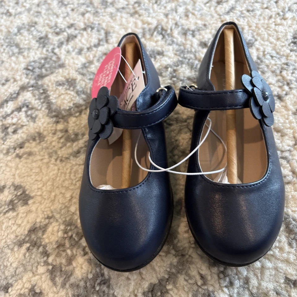 Zapatos Mary Jane cómodos flexibles para niños pequeños - azul marino Foto 1 de 4
