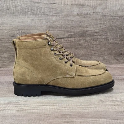 Polo Ralph Lauren Mi Lug Encaje Para Hombre Talla 11.5 Tostado Camel Gamuza Botas Hechas en Italia Foto 1 de 4