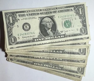 1963 B $1 Federal Reserve Notes Bulk Lot Of 45, Barr Notes - Picture 1 of 1
