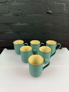 6 x Denby Luxor Straight Tea / Coffee Mugs 4" High Set RARE - Picture 1 of 6