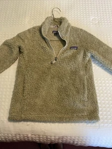 Patagonia Pullover Kids 5-6 Khaki Los Gatos 1/4 Zip Fleece GUC - Picture 1 of 9