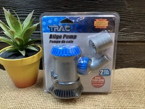 Bomba de sentina Trac T10004 12V 800/1100 GPH 3/4" 1 1/8" salidas, autocebante - Imagen 1 de 3