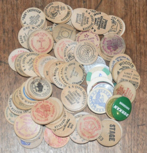 Vintage Wooden Nickels ~ LOT of 80 ~