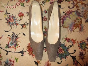 Vintage Bruno Magli Long Toe Brown & Black Pumps 2" Heel Ladies sz 9 AAAA - Picture 1 of 6