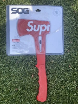 Supreme x SOG ручной топор красный SS18 - совершенно новый - подлинный - Изображение 1 из 4