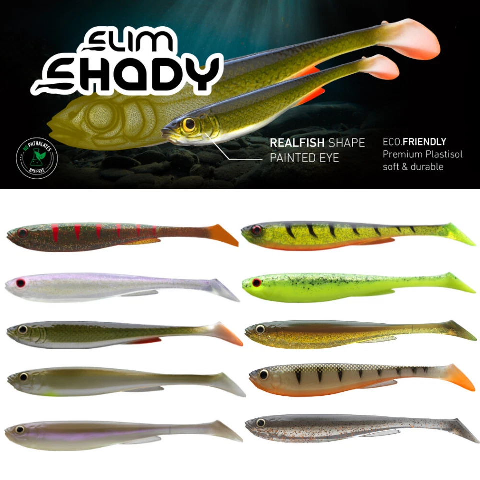 Daiwa Prorex Slim Shady Gummifisch Shad 10,5cm Farbe zur Auswahl - Bild 1 von 1