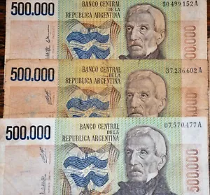 ARGENTINA 5 BANKNOTES - 5 BILLETES Ley 18188 - Picture 1 of 5