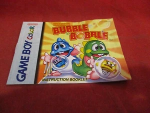 Folleto Manual de Instrucciones de Color Clásico Bubble Bobble Nintendo Game Boy SOLAMENTE - Imagen 1 de 2