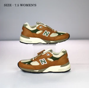 Talla 7,5W - Tenis New Balance 991 Aime Leon Dore Bronceado Verde Crema Top Bajo - Imagen 1 de 7