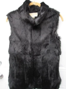 Michael Kors Black Fur Vest SIZE XXS - Picture 1 of 5