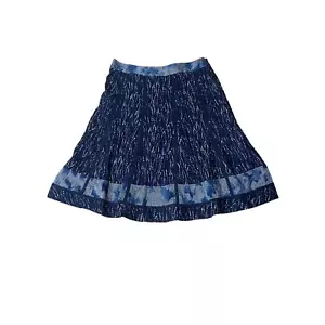 Coldwater Creek A-line Skirt Large Prairie Peasant Midi Grannycore Coastal Boho - Picture 1 of 8