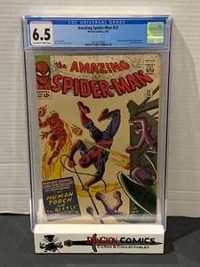 Amazing Spider-Man # 21 CGC 6.5 1965 Aparición Escarabajo Spider-Man Pin Up - Imagen 1 de 3