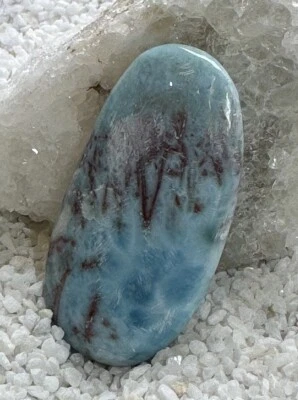 Larimar Trommelstein , Heilstein,Handschmeichler          # 266 - Bild 1 von 4