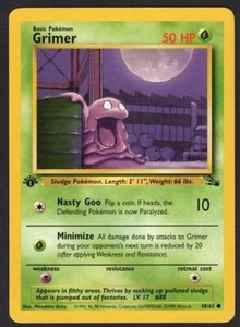 Pokemon Grimer - Fossil 48/62 / Common - 1st Ed - VLP - Picture 1 of 2
