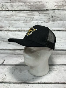 Wilkes-Barre Scranton Penguins Stadium Giveaway Logo Black Mesh Snapback Hat Cap - Picture 1 of 7
