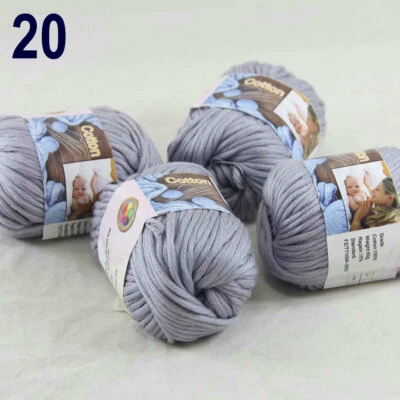 Sale 4 Ballsx50g Super Soft Cotton Chunky Blankets Hand Rugs Knitting Yarn 20 - Image 1 of 4