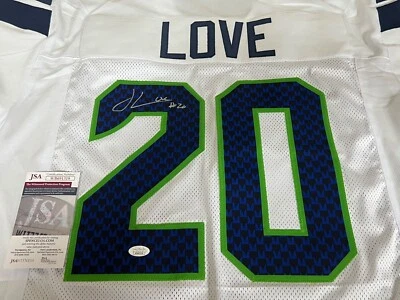 Julian Love Seahawks Autographed Signed White Custom Jersey JSA COA XL - - Image 1 of 3