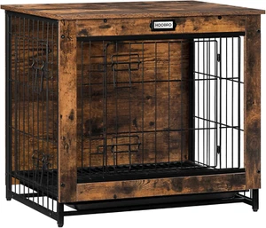 Dog Crate Furniture, 25.5" Small Dog Kennel Indoor, Wooden Dog Crate with Pull-O - Picture 1 of 9