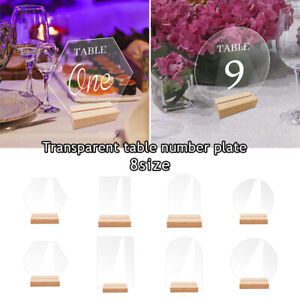 Wooden Base Place Card Wedding Table Sign Number Table Sign Holder Hotel Durable
