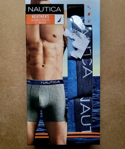 NAUTICA 3-pack Boxer Briefs Stretch 3pk Classic fit size Medium Blue Heathers - Picture 1 of 3