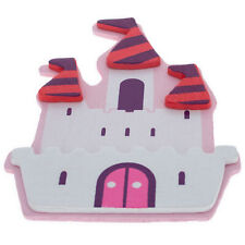 Painted Wooden Princess Castle Cutout DIY Craft 4 Inches