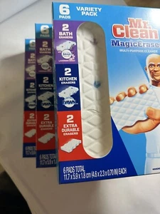 3 Pack 18ct New Mr Clean Magic Erasers Variety Pack Bath Kitchen Extra Durable - Picture 1 of 3