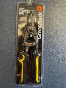 GreatNeck 9-3/4" gerader Schnitt Luftfahrtschere TA10S - tropfengeschmiedeter wärmebehandelter Stahl - Bild 1 von 3