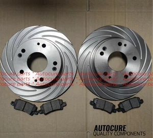 FITS HONDA CIVIC 2.2 SPORT I-CTDI (MK8) GROOVED FRONT BRAKE DISCS AND PADS SET - Picture 1 of 1