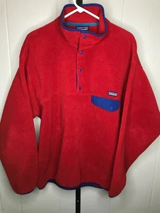 Patagonia Fleece Mens LG Synchilla Snap-T Vintage Y2K 90s Pullover Rare USA - Picture 1 of 7