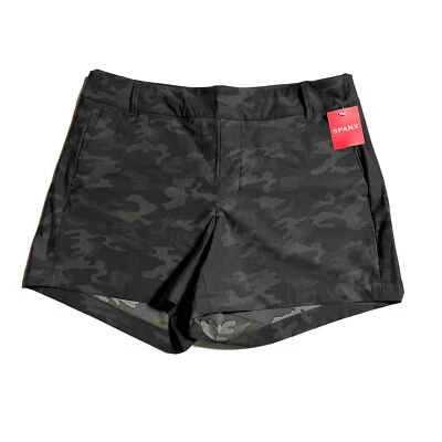 Spanx Sunshine Shorts 4” Pull On 4-Way Stretch Size L Large Black Camo NWT - Image 1 of 4