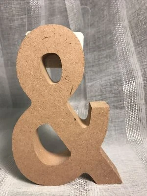 Art Minds Wood Rustic Ampersand “&“ Initial Monogram Alphabet Wedding NEW Craft - Image 1 of 4