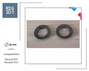 2 joints de barillet de porte | Diam. 22 mm | Renault R5 R14 - Picture 1 of 3