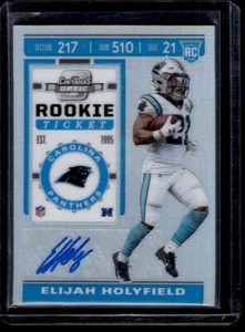 2019 Panini Contenders Optic #184 Holo Prizm Rookie Ticket Auto Elijah Holyfield - Bild 1 von 2