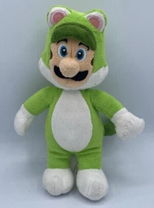 Peluche World of Nintendo Mario Bros U Cat Luigi Verde 8" Alto 2017 - Imagen 1 de 5