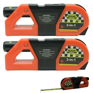 2x Maßband mit Laser Wasserwaage Rollmaßband Bandmaß Zollstock präzise 3-in-1 - Bild 1 von 5