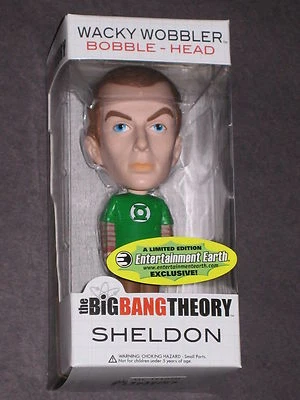 FIGURA CABEZA BOBBLE FUNKO LINTERNA VERDE EXCLUSIVA DE SHELDON COOPER DE LA TEORÍA DE BIG BANG Foto 1 de 3