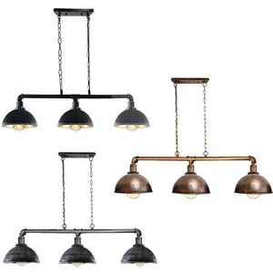 Lámpara colgante vintage lámpara colgante lámpara de mesa de comedor 3 llamas lámpara de techo 240V - Imagen 1 de 13